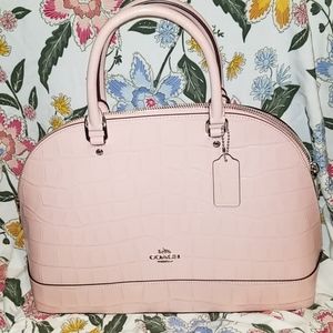 Coach Embossed Crocodile Satchel